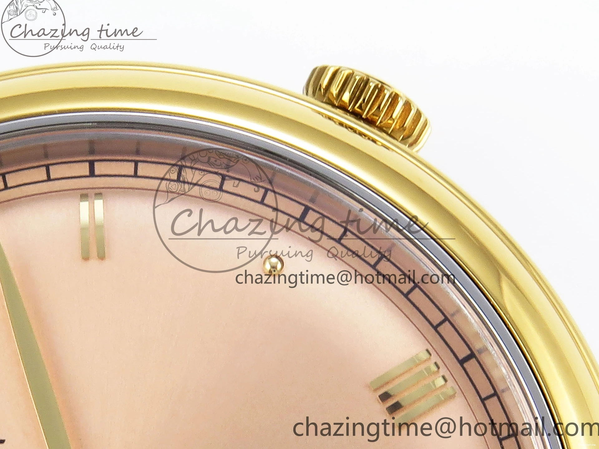 0201 De Ville Date YG MKF 1:1 Best Edition Brown Dial Roman Marker on Brown Leather Strap A OdorResistant 7751